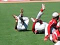 Warmups before Championship game at AT&T Park