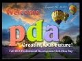 2013 Fall PDA- Welcome Back